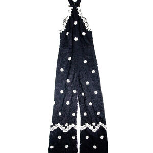 Alexis Paisley Jumpsuit Women's Medium Black Floral Wide Leg Pants